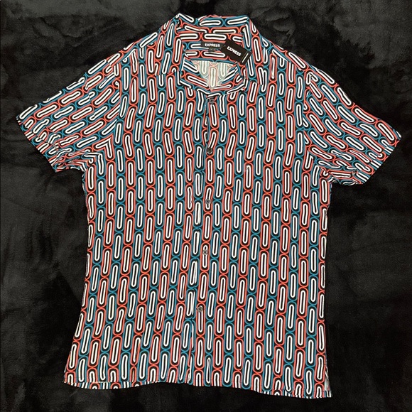 Express Men's Patterned Shirt - Picture 1 of 3